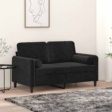 Vidaxl Dekorative Kissen 2 ST 15x50 cm Samt Schwarz