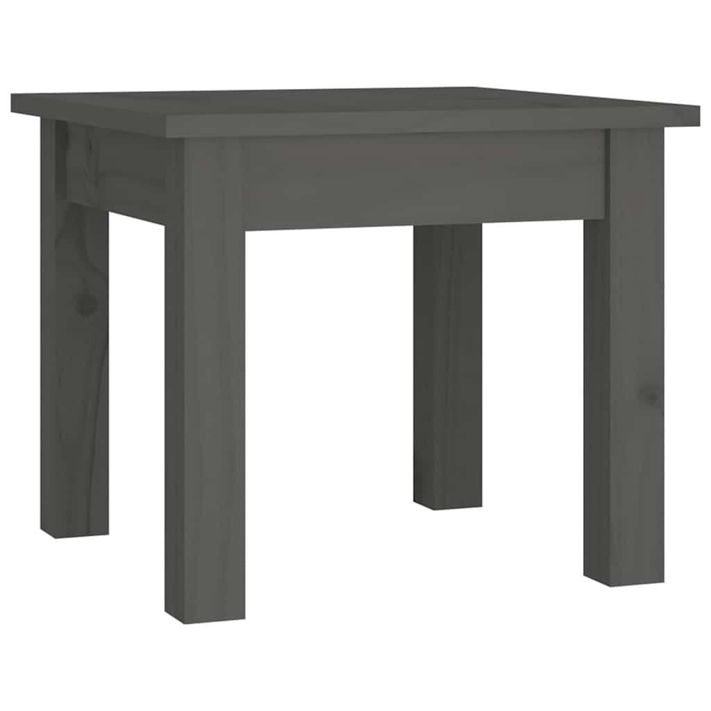 Vidaxl salontafel 35x35x30 cm massief grenenhout grijs
