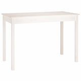 Vidaxl eettafel 110x55x75 cm massief grenenhout wit