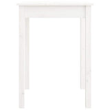 Vidaxl eettafel 55x55x75 cm massief grenenhout wit