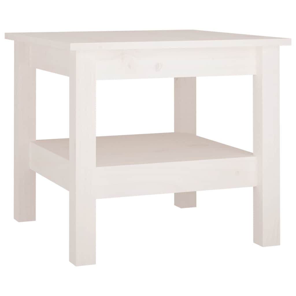 Vidaxl salontafel wit 45x45x40 cm massief grenenhout