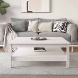 Vidaxl salontafel wit 100x100x40 cm massief grenenhout