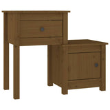 Vidaxl nachtkastje 79,5x38x65,5 cm massief grenenhout honingbruin