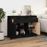 Vidaxl dressoir 100x35x74,5 cm massief grenenhout zwart