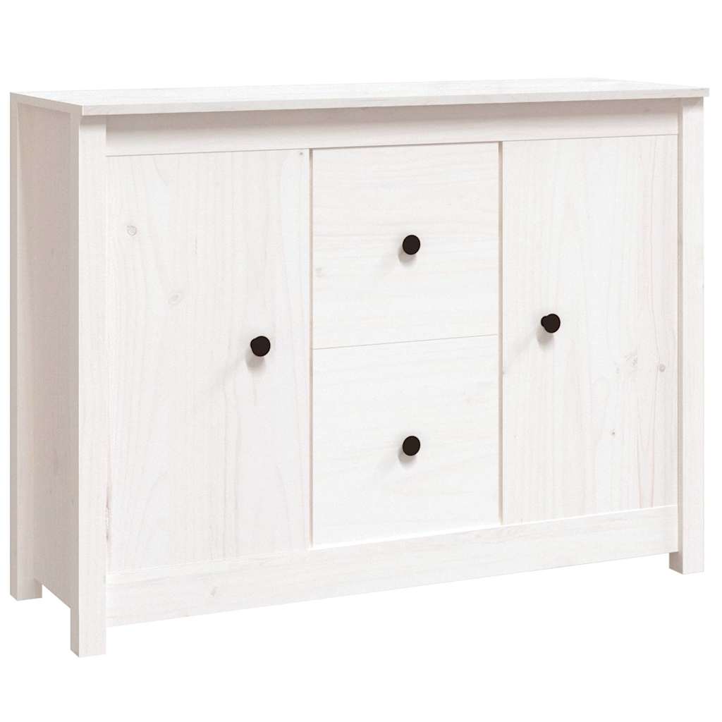 Vidaxl dressoir 100x35x74 cm massief grenenhout wit