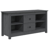 Vidaxl tv-meubel 103x36,5x52 cm massief grenenhout grijs