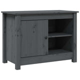 Vidaxl tv-meubel 70x36,5x52 cm massief grenenhout grijs