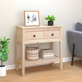 Vidaxl wandtafel 75x35x75 cm massief grenenhout
