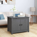 Vidaxl salontafel 71x49x55 cm massief grenenhout grijs