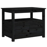 Vidaxl salontafel 71x49x55 cm massief grenenhout zwart