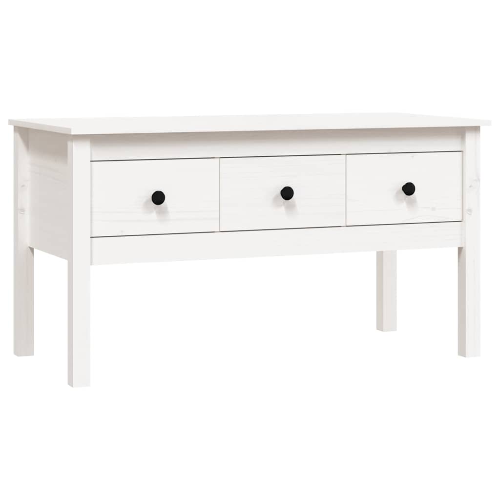 Vidaxl salontafel 102x49x55 cm massief grenenhout wit