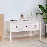 Vidaxl salontafel 102x49x55 cm massief grenenhout wit