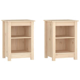 Vidaxl nachtkastjes 2 st 40x35x55 cm massief grenenhout