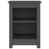 Vidaxl nachtkastje 40x35x55 cm massief grenenhout grijs