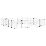 Vidaxl Haustiere Käfig mit Tür 20 Paneele 35x35 cm Stahl Schwarz