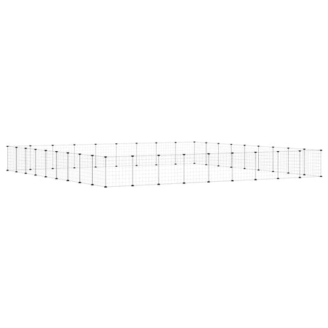 Vidaxxl Haustierkäfig mit Tür 36 Paneele 35x35 cm Stahl schwarz