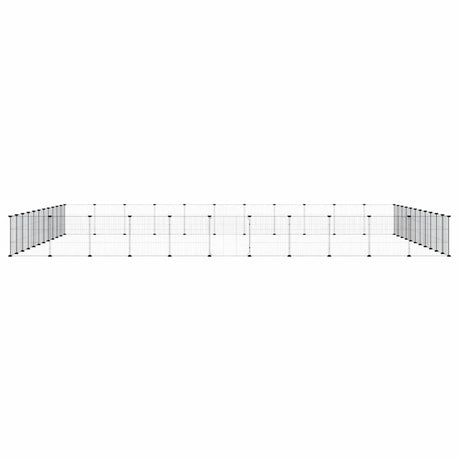 Vidaxl -Haustiere Käfig mit Tür 44 Paneele 35x35 cm Stahl schwarz