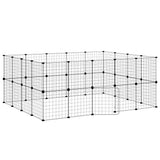 Vidaxl Haustiere Käfig mit Tür 36 Paneele 35x35 cm Stahl schwarz