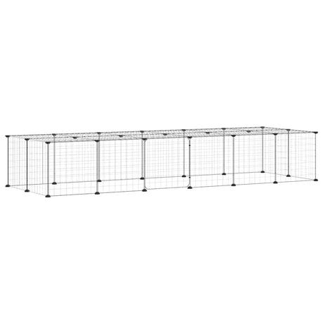 Vidaxl Haustiere Käfig mit Tür 28 Paneele 35x35 cm Stahl schwarz