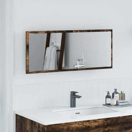 Vidaxl spiegel gerookt eiken 90 x 8,5 x 37 cm bewerkt hout