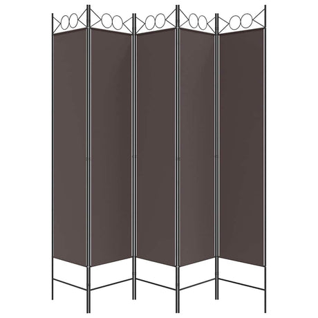 Vidaxl kamerscherm met 5 panelen 200x200 cm stof bruin