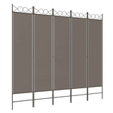 Vidaxl kamerscherm met 5 panelen 200x200 cm stof antracietkleurig