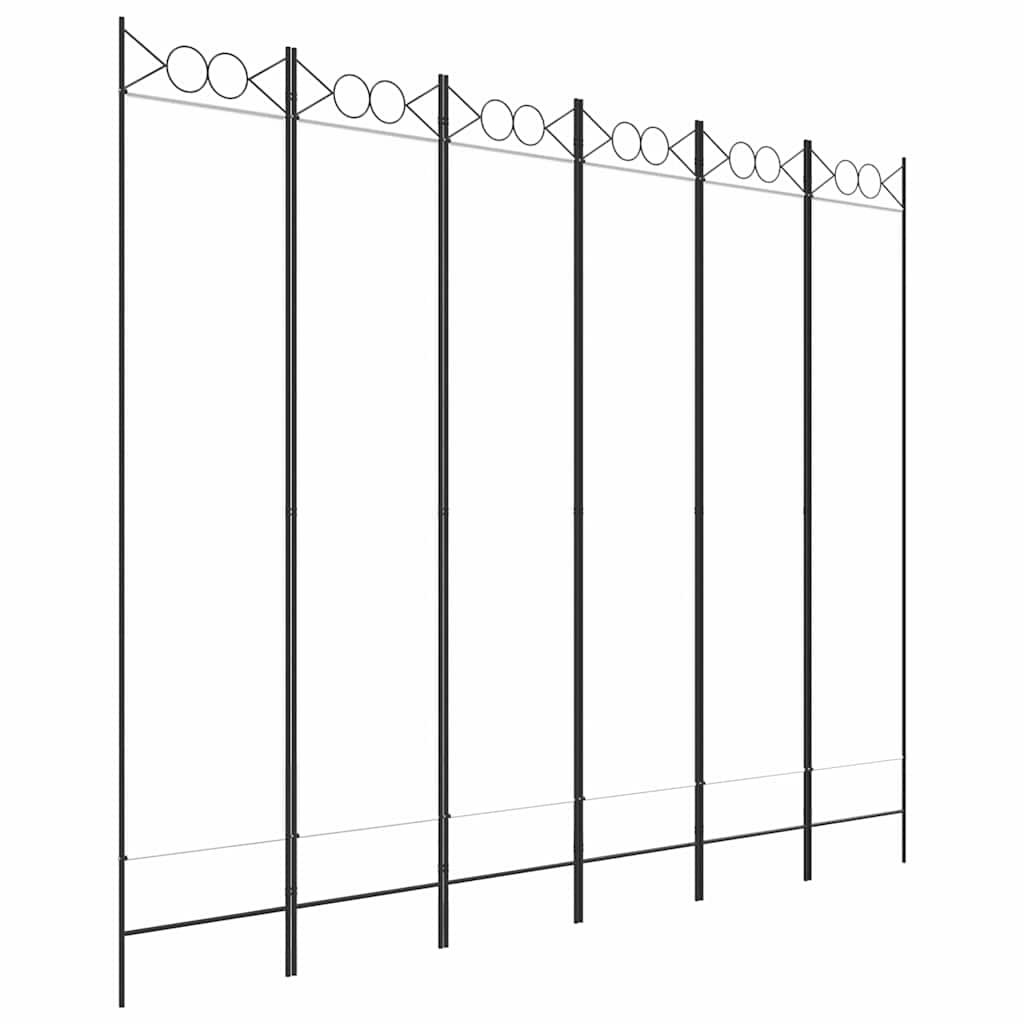Vidaxl kamerscherm met 6 panelen 240x200 cm stof wit