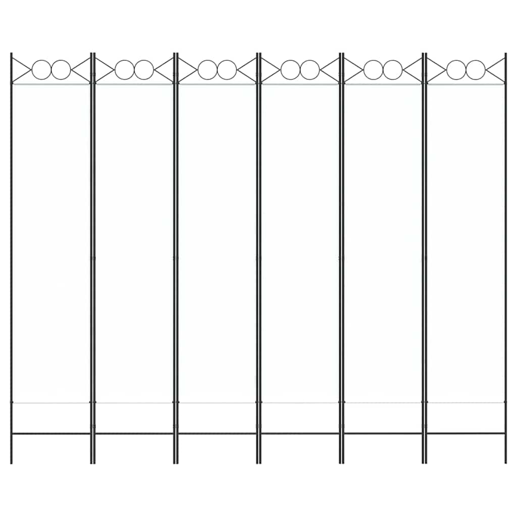 Vidaxl kamerscherm met 6 panelen 240x200 cm stof wit