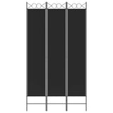 Vidaxl kamerscherm met 3 panelen 120x220 cm stof zwart