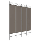 Vidaxl kamerscherm met 4 panelen 160x220 cm stof antracietkleurig