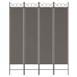 Vidaxl kamerscherm met 4 panelen 160x220 cm stof antracietkleurig