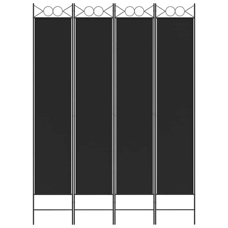 Vidaxl kamerscherm met 4 panelen 200x200 cm stof zwart