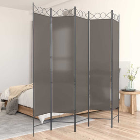 Vidaxl kamerscherm met 5 panelen 300x200 cm stof antracietkleurig