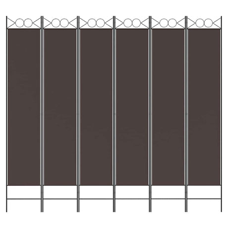 Vidaxl kamerscherm met 6 panelen 300x220 cm stof bruin