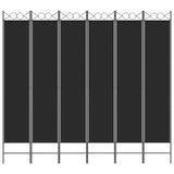 Vidaxl kamerscherm met 6 panelen 240x220 cm stof zwart