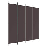 Vidaxl kamerscherm met 4 panelen 200x200 cm stof bruin