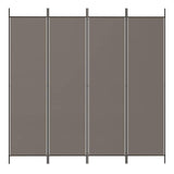 Vidaxl kamerscherm met 4 panelen 200x200 cm stof antracietkleurig