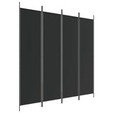 Vidaxl kamerscherm met 4 panelen 200x200 cm stof zwart