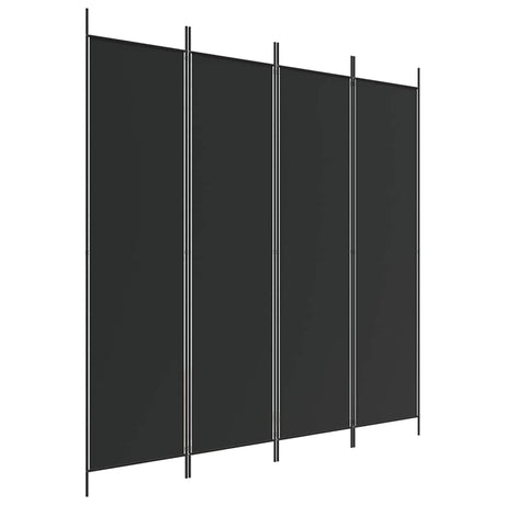 Vidaxl kamerscherm met 4 panelen 200x200 cm stof zwart