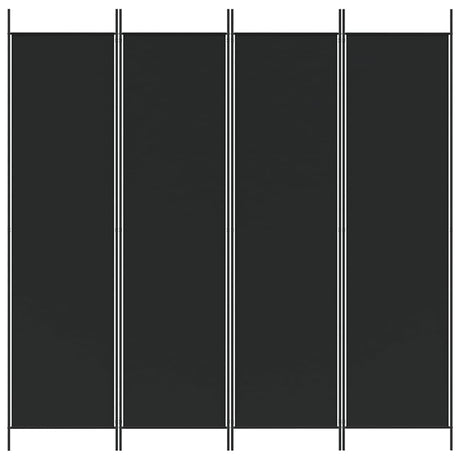 Vidaxl kamerscherm met 4 panelen 200x200 cm stof zwart
