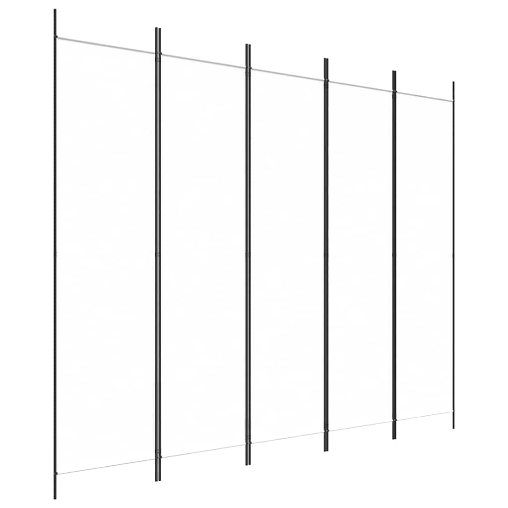 Vidaxl kamerscherm met 5 panelen 250x200 cm stof wit