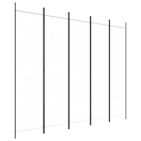 Vidaxl kamerscherm met 5 panelen 250x200 cm stof wit