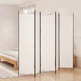 Vidaxl kamerscherm met 5 panelen 250x200 cm stof wit