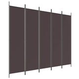 Vidaxl kamerscherm met 5 panelen 250x200 cm stof bruin