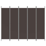 Vidaxl kamerscherm met 5 panelen 250x200 cm stof bruin