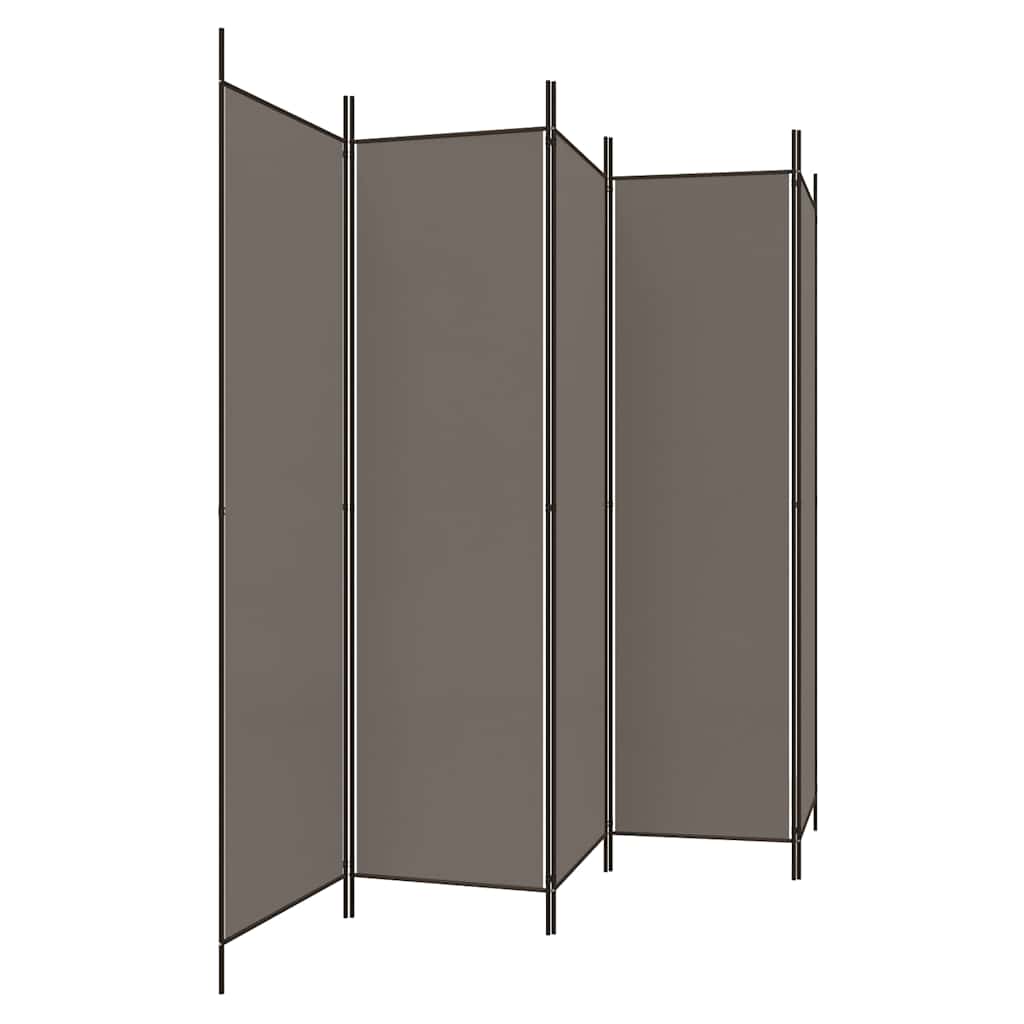 Vidaxl kamerscherm met 5 panelen 250x200 cm stof antracietkleurig