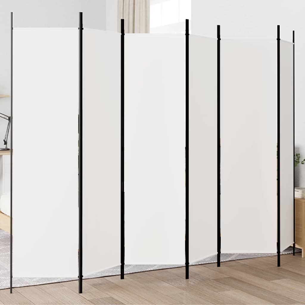 Vidaxl kamerscherm met 6 panelen 300x200 cm stof wit