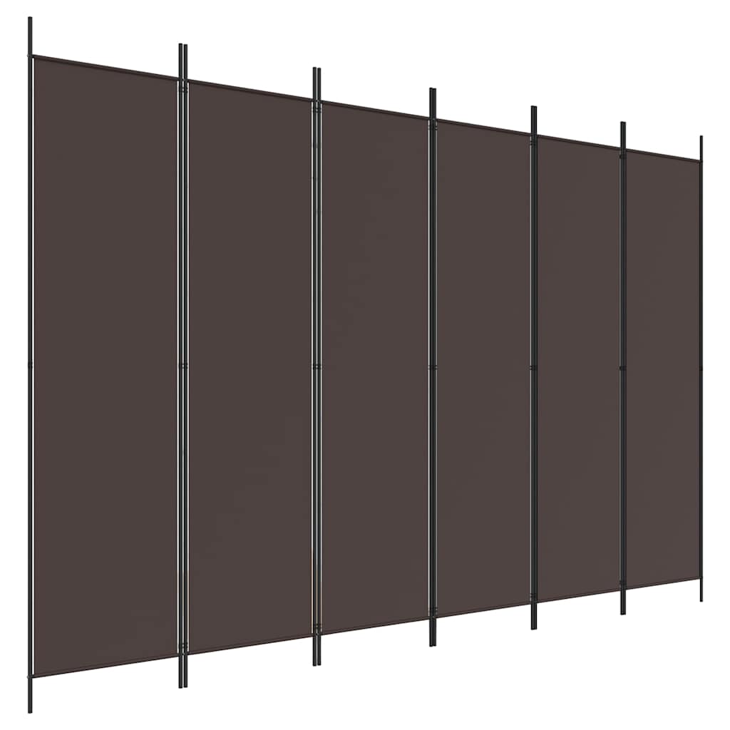 Vidaxl kamerscherm met 6 panelen 300x200 cm stof bruin