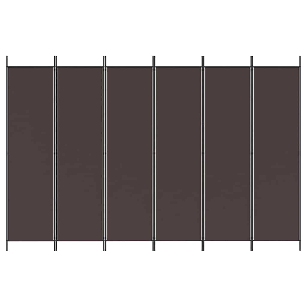 Vidaxl kamerscherm met 6 panelen 300x200 cm stof bruin