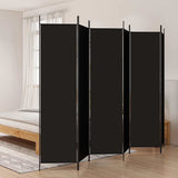 Vidaxl kamerscherm met 6 panelen 300x200 cm stof zwart